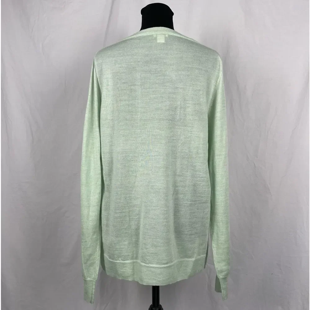 J.Crew Factory NWOT Merino Wool Blend Mint Green Knit Crew Sweater -‎ Women’s L
